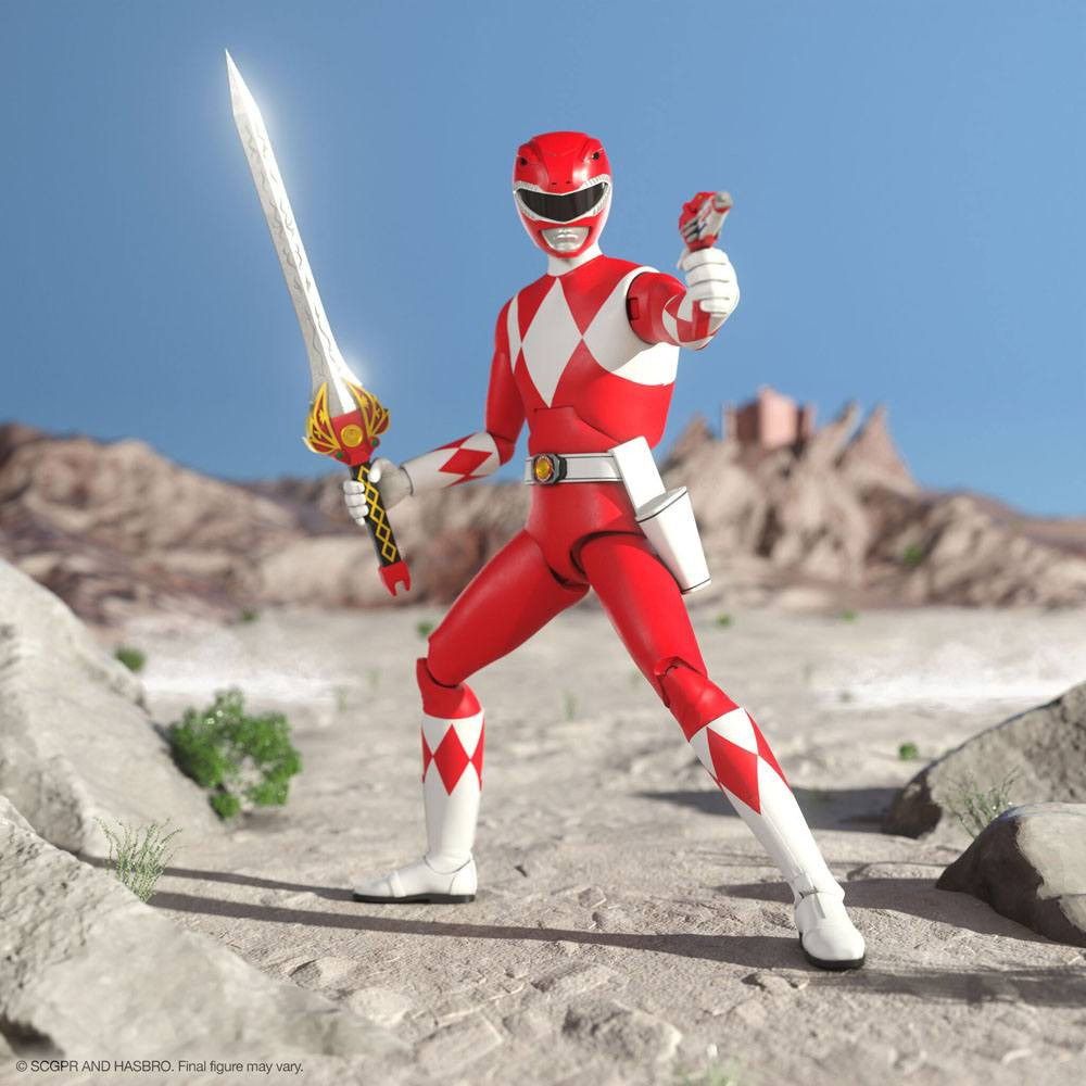 Mighty Morphin Power Rangers Galácticos Figura Ultimates Red Ranger 18 cm