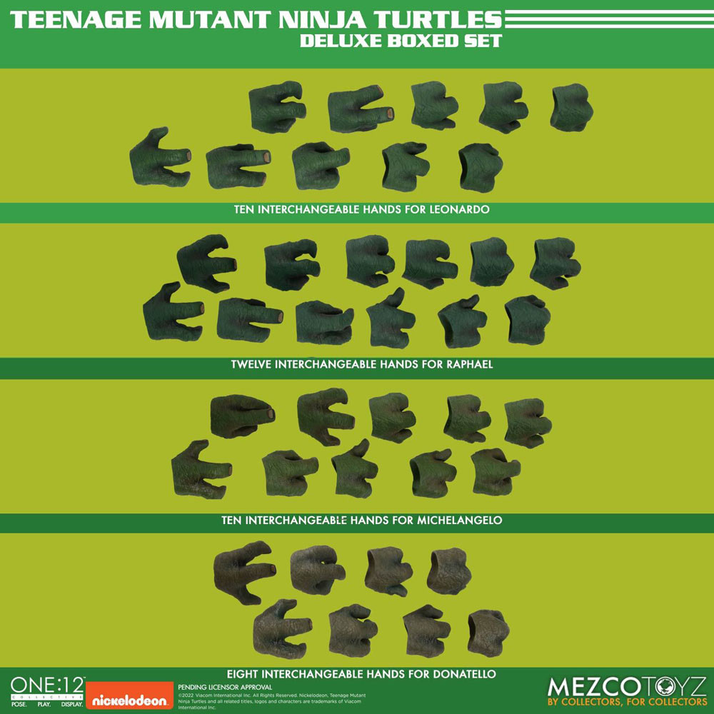 SET DELUXE 4 FIG TMNT FIG 17 CM TORTUGAS NINJA ONE 12 COLLECTIVE 1/12 SCALE
