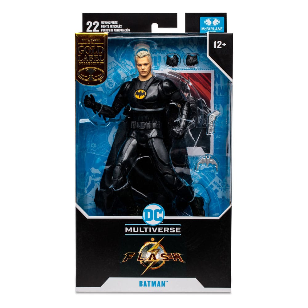 DC The Flash Movie Figura Batman Multiverse Unmasked (Gold Label) 18 cm