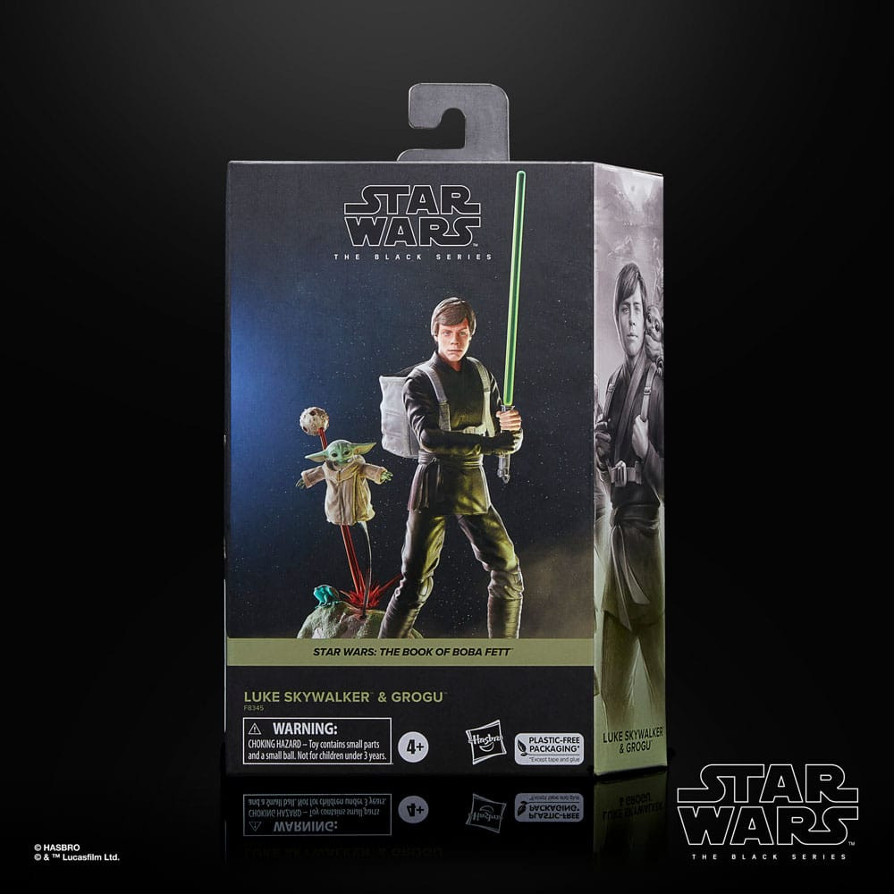 Star Wars: The Book of Boba Fett Black Series Pack de 2 Figuras Luke Skywalker & Grogu 15 cm