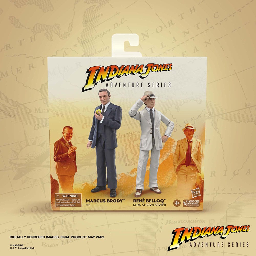 Indiana Jones Adventure Series Figuras Marcus Brody & René Belloq (Ark Showdown) (Indiana Jones en Busca del Arca) 15 cm