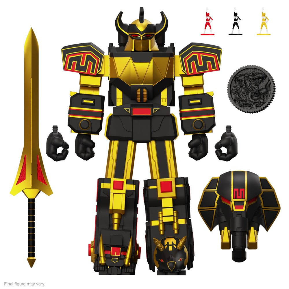 Power Rangers Figura Ultimates Megazord (Black/Gold) 18 cm