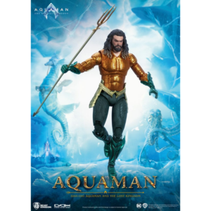 AQUAMAN AND THE LOST KINGDOM DYNAMIC 8CTION HEROES. Figura articulada de "Aquaman: Lost Kingdom" a escala 1/9, tamaño aprox. 20 cm. Viene con accesorios.