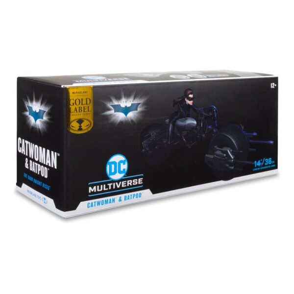 Vehículos DC Comics - Vehículo de la serie DC Multiverse de McFarlane Toys - Se adapta a todas las figuras en formato de 7 pulgadas - Incluye figura de Catwoman de 18 cm de altura