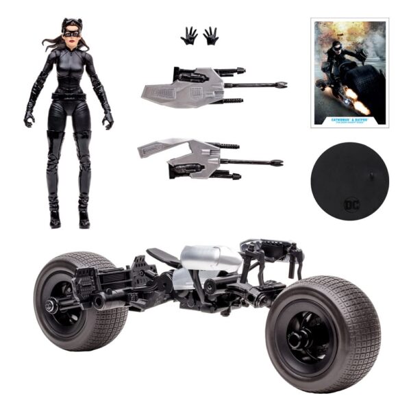 Vehículos DC Comics - Vehículo de la serie DC Multiverse de McFarlane Toys - Se adapta a todas las figuras en formato de 7 pulgadas - Incluye figura de Catwoman de 18 cm de altura