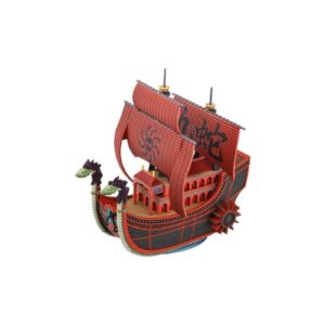 Bandai Hobby presenta, dentro de la colección Grand Ship Collection, el model kit para montar el barco Kuja Pirates Ship de la popular serie "One Piece". Este model kit puede ensamblarse sin necesidad de pegamento ni necesita ser pintado. Mide 15 cm de largo.
