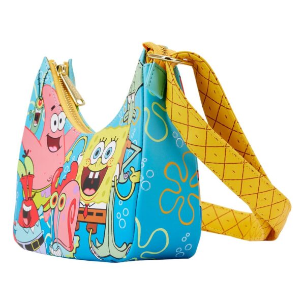 Bolsas y Mochilas Bob Esponja - Bandolera de alta calidad - Licencia oficial - Material: poliéster - Dimensiones: 24 x 6 x 21 cm