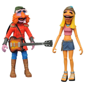 Diamond Select Toys presenta este set de 2 figuras para su colección The Best of Muppets. Este set contiene a Floyd y a Janice, dos de los miembros de "the Electric Mayhem band". Las figuras miden unos 18 cm y tienen múltiples puntos de articulación. Los instrumentos están incluidos.