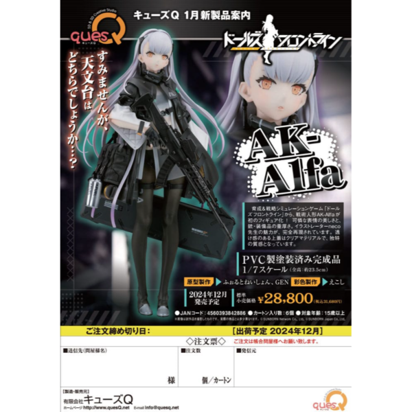 Estatuas Girls Frontline Estatua del anime ´Girls' Frontline´, fabricada en PVC tamaño aprox. 23 cm. Viene en una caja con ventana.