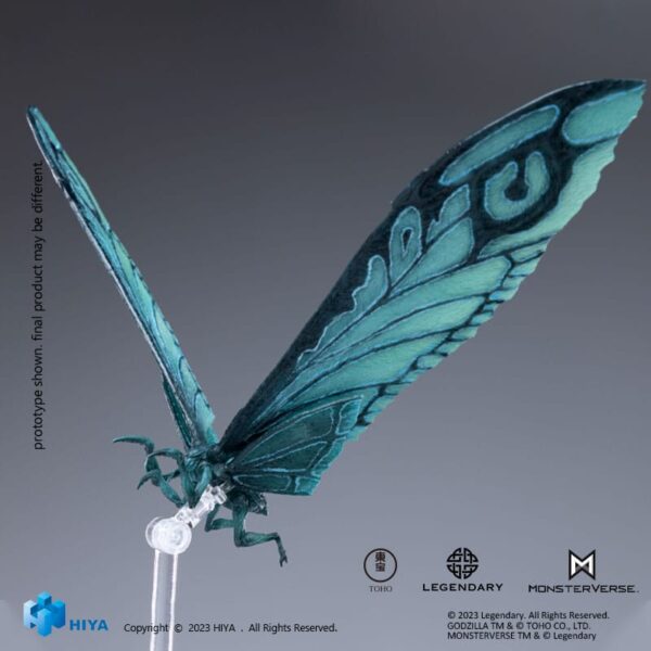 ¡Mothra como aparece en Godzilla: King of the Monsters (2019) ahora se une a la línea EXQUISITE BASIC de Hiya Toys! Esta nueva figura de acción de la versión Mothra Emerald Titan tiene una impresionante envergadura de 14,2" y cuenta con 11 puntos de articulación en todo el cuerpo para una variedad de opciones de pose. Esta figura exclusiva de AVANCES captura su apariencia de póster con múltiples capas de pintura, mostrando los magníficos patrones de Las poderosas alas de Mothra y evocando su brillo esmeralda. ¡Mothra incluye un soporte de exhibición de vuelo para exhibirla fácilmente en tu colección Kaiju!