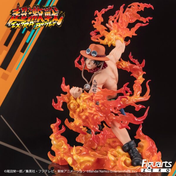 Tamashii Nations presenta, dentro de la colección Figuarts Zero, la figura de Portgas D. Ace -One Piece Bounty Rush 5th Anniversary Version Extra Battle . Mide 17 cm y está basada en el personaje del anime "One Piece". Incluye efectos.