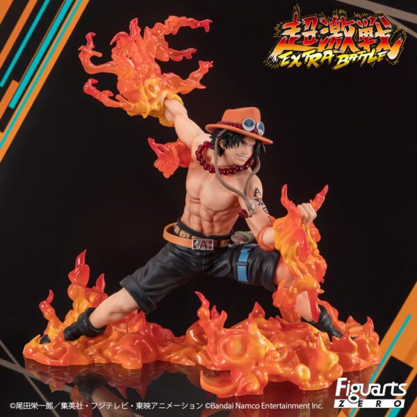 Tamashii Nations presenta, dentro de la colección Figuarts Zero, la figura de Portgas D. Ace -One Piece Bounty Rush 5th Anniversary Version Extra Battle . Mide 17 cm y está basada en el personaje del anime "One Piece". Incluye efectos.