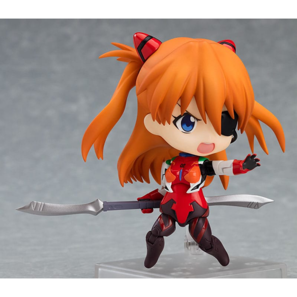 Figuras Evangelion Good Smile Company nos presenta una fantástica figura de Asuka Shikinami Langley de la película animada `Rebuild of Evangelion´. Figura articulada de la línea Nendoroid, fabricada en PVC, tamaño aprox. 10 cm. Viene con accesorios en una caja con ventana.