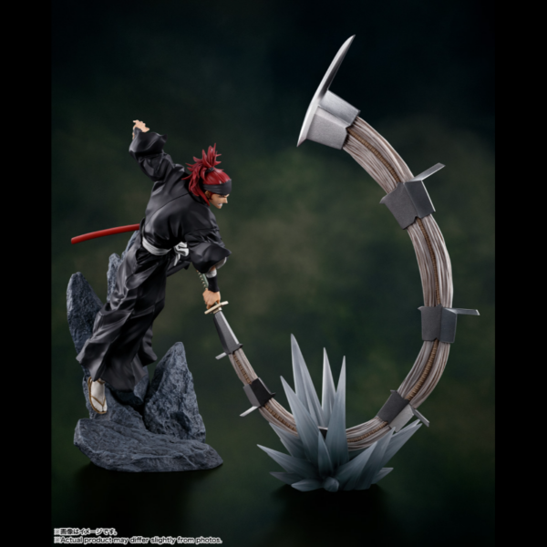 Tamashii Nations presenta, dentro de la colección Figuarts Zero, la figura de Renji Abarai. Está basada en el personaje del anime "Bleach: Thousand Year Blood War" y mide 25 cm. Se muestra saltando mientras desata un poderoso corte con Jaomaru.