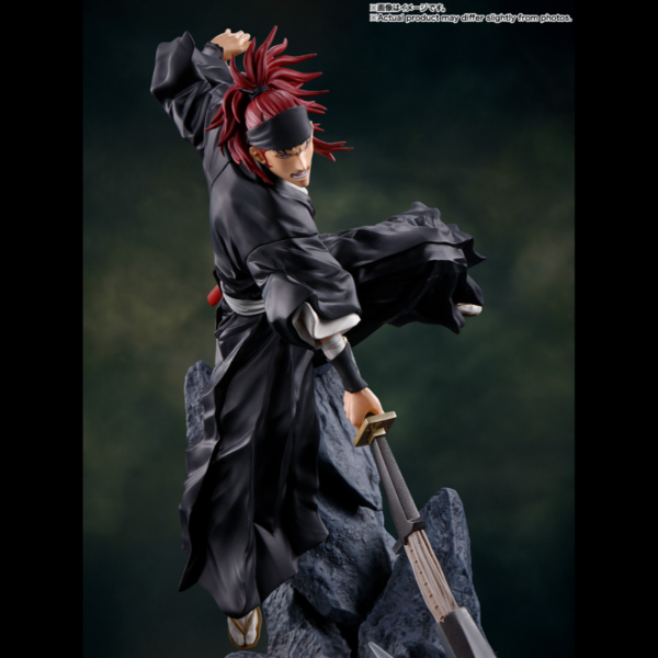 Tamashii Nations presenta, dentro de la colección Figuarts Zero, la figura de Renji Abarai. Está basada en el personaje del anime "Bleach: Thousand Year Blood War" y mide 25 cm. Se muestra saltando mientras desata un poderoso corte con Jaomaru.