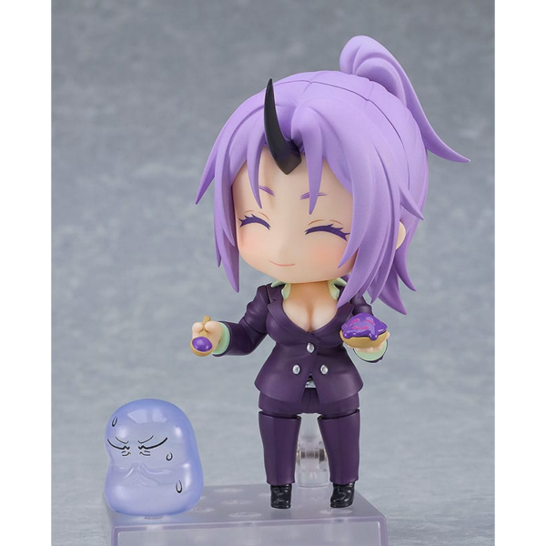 Figuras That Time I Got Reincarnated as a Slime Figura articulada del anime "That Time I Got Reincarnated as a Slime" de la línea Nendoroid, tamaño aprox. 10 cm. Viene con accesorios en una caja con ventana.