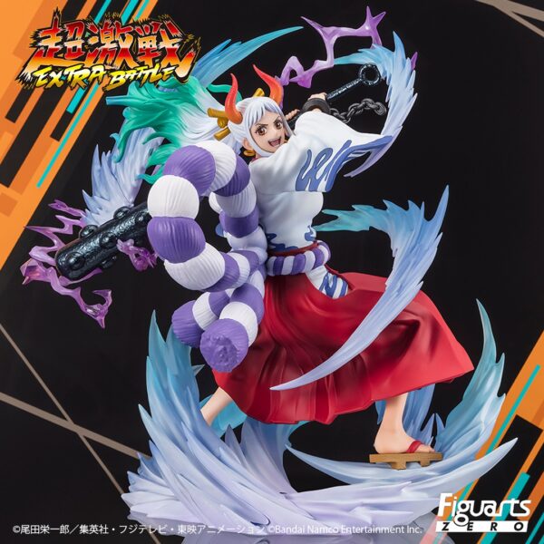 Tamashii Nations presenta, dentro de la colección Figuarts Zero, la figura de Yamato -One Piece Bounty Rush 5th Anniversary Version Extra Battle. Está basada en su aparición en el anime "One Piece" y mide 21 cm. Contiene efectos.