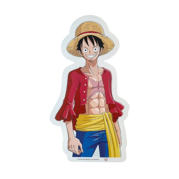 Lámparas One Piece Con su tamaño de 40 centímetros, Ruffy difunde una luz suave gracias a sus LED. Dispone de un botón ON/OFF y un sensor táctil.