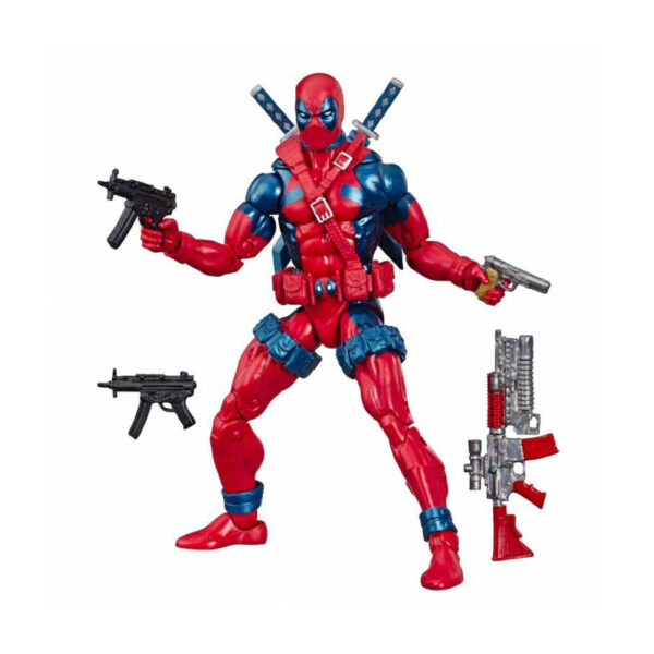 Hasbro presenta, dentro de la colección Marvel Legends Series, la figura de Deadpool X-Force. Mide 15 cm. Basado en su aparencia en X-Force. Se incluyen 4 armas de fuego y 2 katanas.