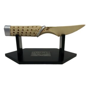 Réplicas: 1/1 Dune Réplica tamaño real de cuchillo de la película `Dune´. Fabricado en acero al carbono, longitud aprox. 25 cm.