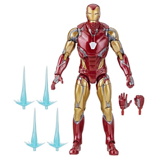Hasbro presenta, dentro de la colección Marvel Legends Series, la figura de Iron Man Mark LXXXV. Mide 15 cm y está basado en su apariencia en "Avengers: Endgame". Cuenta con un diseño premium y con más de 20 puntos de articulación. Incluye 2x manos repulsoras y 4x efectos repulsores.