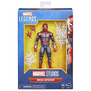 Hasbro presenta, dentro de la colección Marvel Legends Series, la figura de Iron Spider. Mide 15 cm y está basado en su apariencia en "Avengers: Endgame". Cuenta con un diseño premium y con más de 20 puntos de articulación. Incluye 2x manos y 2x telarañas.