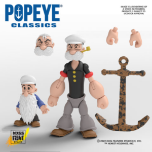 Figuras Popeye Figura articulada con accesorios, tamaño aprox. 10 - 15 cm. Licencia oficial.
