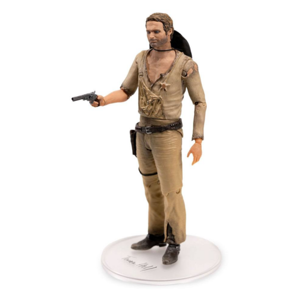 Figuras Terence Hill ¡El dúo de la televisión más legendario está de vuelta en acción! Oakie Doakie Toys presenta las primeras figuras de acción en el popular formato de 7 pulgadas de Bud Spencer y Terence Hill (se venden por separado). La figura de acción con licencia oficial de Terence Hill se inspiró en su papel de Trinidad del clásico "Le llamaban Trinidad". La figura de 18 cm de altura tiene 14 puntos de articulación y viene con accesorios adicionales en una caja de ventana con gancho.