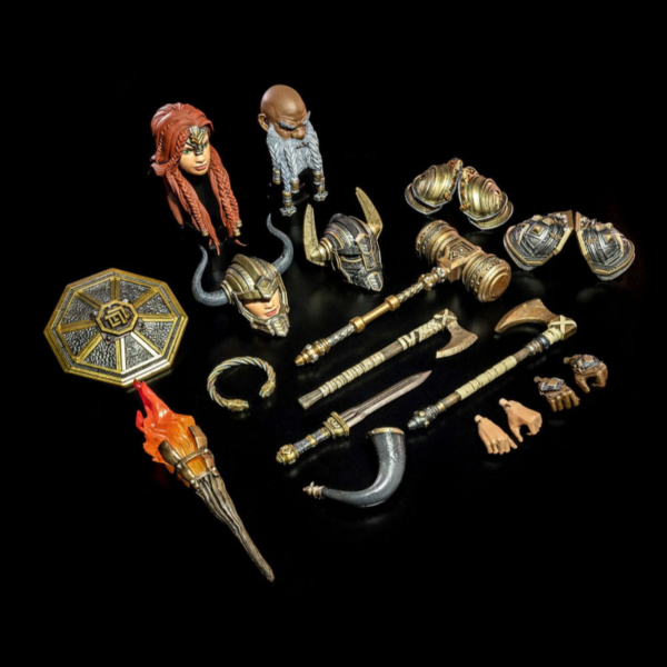 Figuras Mythic Legions Pack de 2 figuras de la línea "Mythic Legions" con accesorios, tamaño aprox. 15 cm Viene en un Blíster. Reportar problemaDescargar imágenes