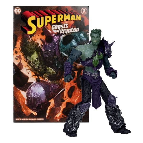 Figuras DC Comics Cómic en inglés Figura articulada tamaño aprox. 18 cm y cómic (en inglés, disponible exclusivamente en este producto). El blíster es clipable: el cómic se puede leer y volver a colocar en su embalaje para que se mantenga en perfecto estado.