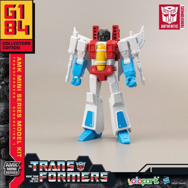 Kit de Modelismo Transformers Yolopark nos presenta el modelo del "Transformers: Generation One", tamaño aprox, 11 cm. Usando la tecnología de ensamblaje Snap-Fit no tendrás problemas a la hora de montarlo. No requiere pintado.