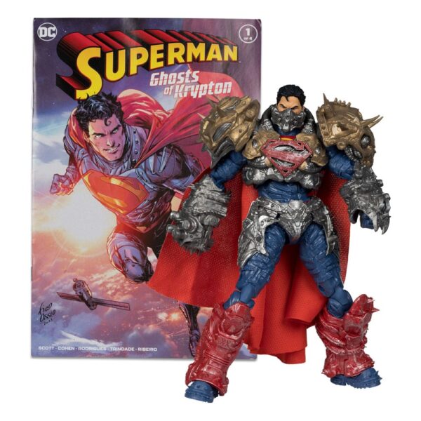 Figuras DC Comics Cómic en inglés Figura articulada tamaño aprox. 18 cm y cómic (en inglés, disponible exclusivamente en este producto). El blíster es clipable: el cómic se puede leer y volver a colocar en su embalaje para que se mantenga en perfecto estado.