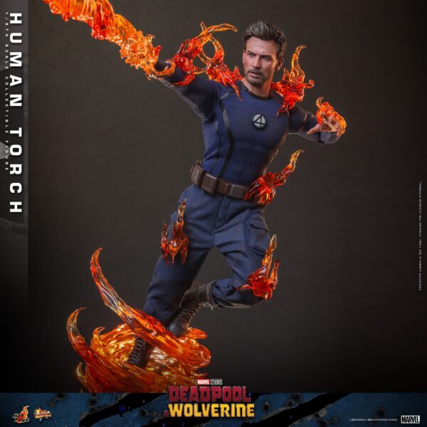 HUMAN TORCH DEADPOOL & WOLVERINE MOVIE MASTERPIECE HOT TOYS 1/6 - Imagen 6