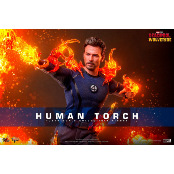 HUMAN TORCH DEADPOOL & WOLVERINE MOVIE MASTERPIECE HOT TOYS 1/6 - Imagen 8