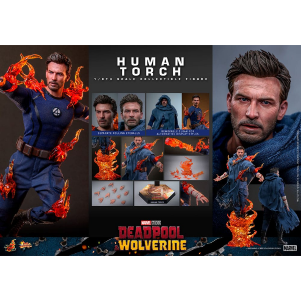 HUMAN TORCH DEADPOOL & WOLVERINE MOVIE MASTERPIECE HOT TOYS 1/6 - Imagen 25