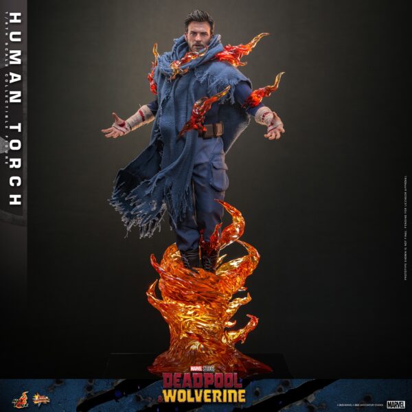 HUMAN TORCH DEADPOOL & WOLVERINE MOVIE MASTERPIECE HOT TOYS 1/6