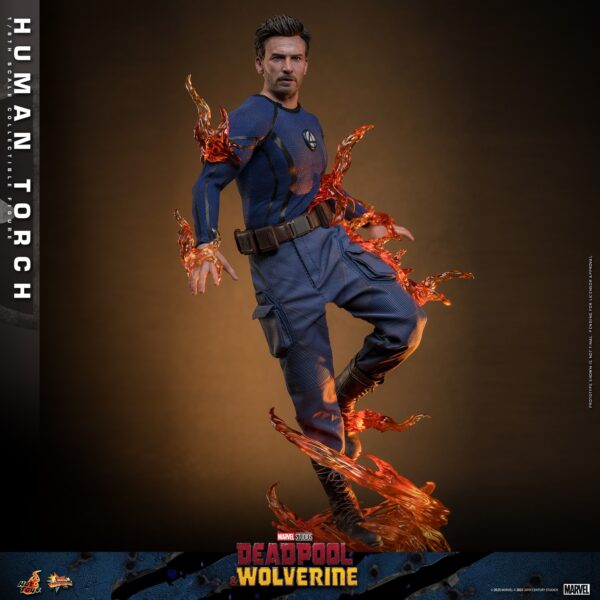 HUMAN TORCH DEADPOOL & WOLVERINE MOVIE MASTERPIECE HOT TOYS 1/6 - Imagen 7